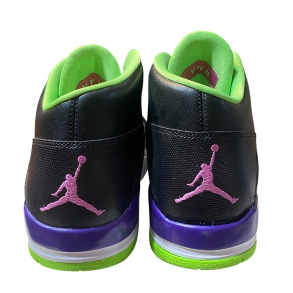 Jordan Flight Club 90\'s Men\'s Black/Green-Purple Sneakers 602661-017 Size 9.5 main image 16